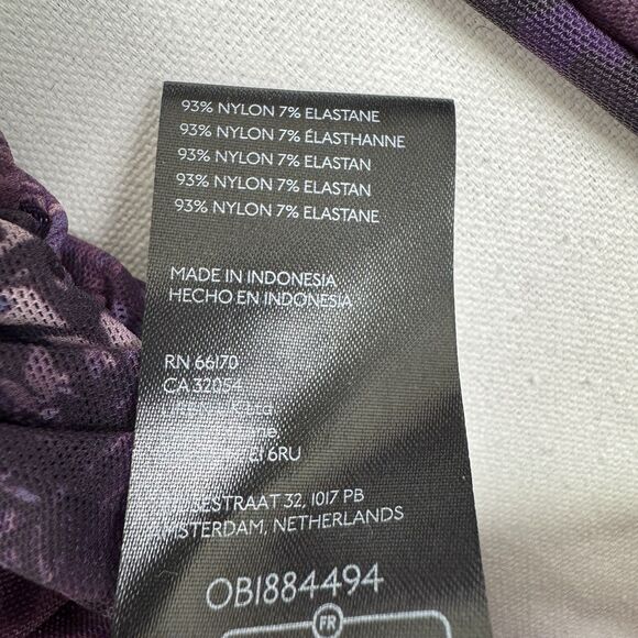 Pilcro Anthropologie Top Womens Small Purple Sheer‎ Button Up Nylon Fairy Grunge - Picture 14 of 16